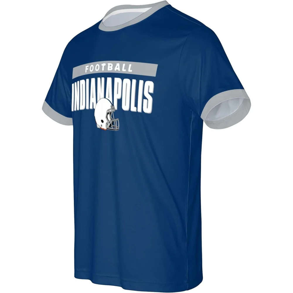 Indianapolis Royal Silver Custom City Style Football T Shirt